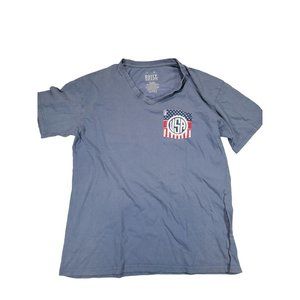 Royce Brand Vneck S/S Tshirt "United States of America" Blue Men's Sz L